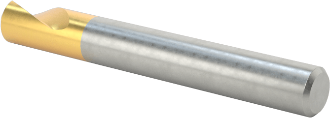 TiN Kaplamalı Kobalt Çelik Havşa, Perçinler için, 100 Derece, 1 Yiv, 3/16" Gövde