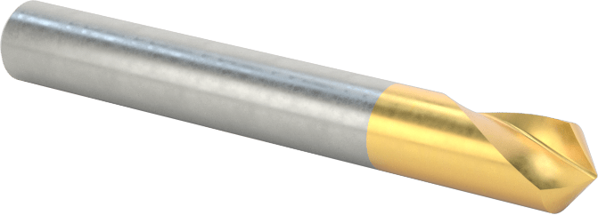 TiN Kaplamalı Kobalt Çelik Havşa, Perçinler için, 100 Derece, 1 Yiv, 3/16" Gövde
