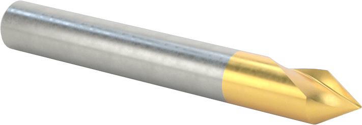 TiN Kaplamalı Kobalt Çelik Havşa, Torna Merkezleri için, 60 Derece, 1 Yiv, 1/4" Gövde Çapı