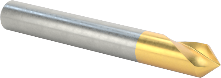 TiN Kaplamalı Kobalt Çelik Havşa, 82 Derece Açı, 1 Yiv, 1/4" Gövde Çapı