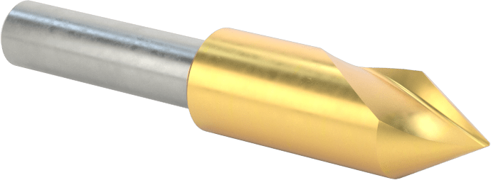 TiN Kaplamalı Kobalt Çelik Havşa, Torna Merkezleri için, 60 Derece, 1 Yiv, 3/8" Gövde Çapı