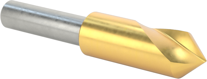 TiN Kaplamalı Kobalt Çelik Havşa, 82 Derece Açı, 1 Yiv, 3/8" Gövde Çapı