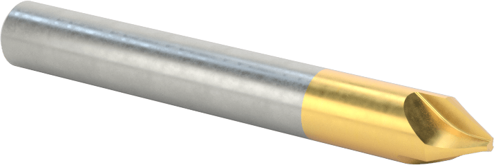 TiN Kaplamalı Kobalt Çelik Havşa, Torna Merkezleri için, 60 Derece, 3 Oluk, 1/4" Gövde Çapı