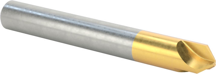 TiN Kaplamalı Kobalt Çelik Havşa, Perçinler için, 100 Derece, 3 Oluk, 1/4" Gövde