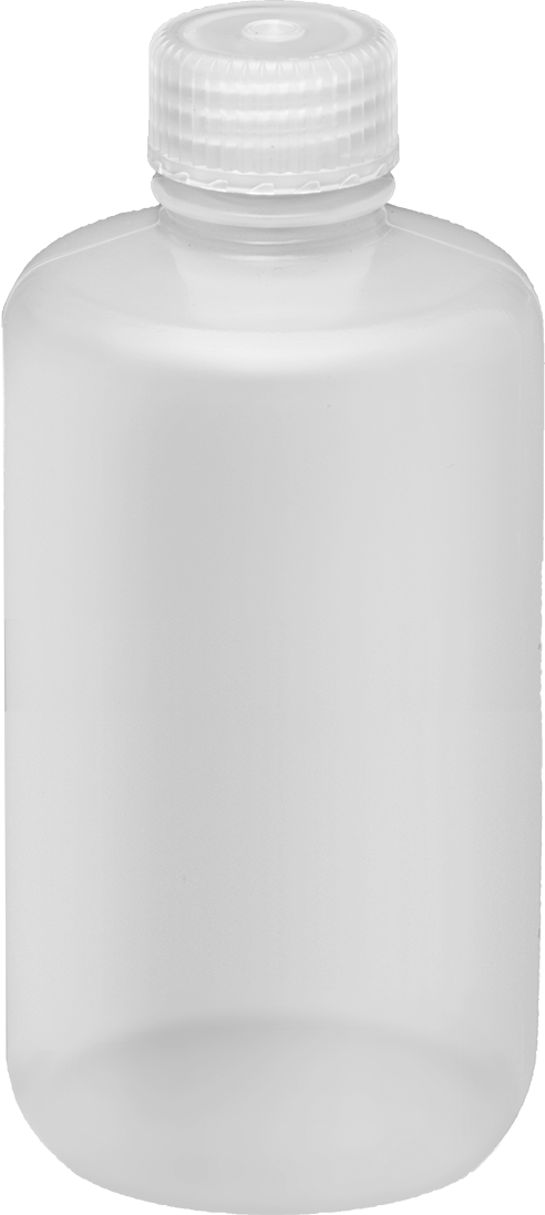 Yarı Şeffaf Polipropilen Plastik Şişe, 8 FL. oz./250 ml Kapasite, 1" Ağız Dış Çapı