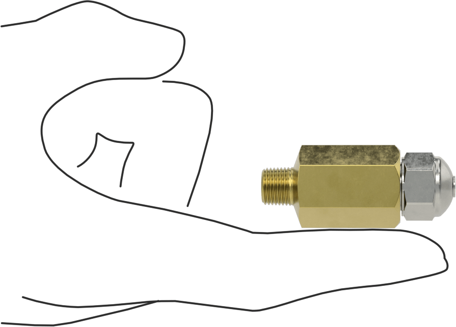 Tam Koni Damlamayan Sisleme Nozulu, 303 Paslanmaz Çelik, 1/8 NPT Erkek, 0.59 gph @ 100 PSI
