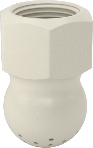 Tank Yıkama Nozulu, Naylon Plastik, 1/2 NPT Dişi, 20 PSI'da 12,5 gpm