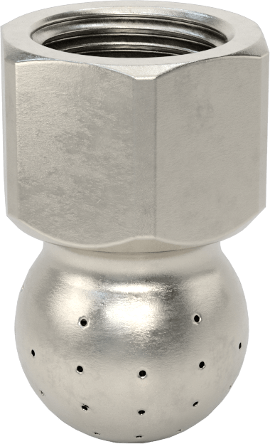 Tank Yıkama Nozulu, 303 Paslanmaz Çelik, 1/2 NPT Dişi, 20 PSI'da 4 gpm