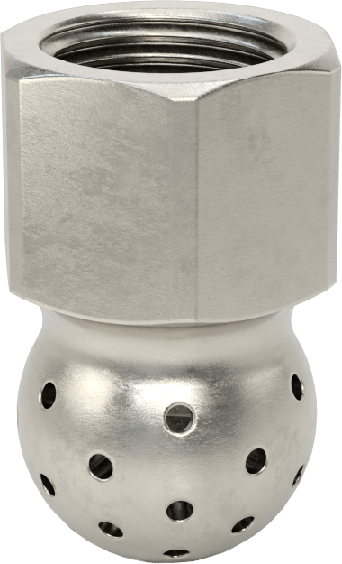 Tank Yıkama Nozulu, 303 Paslanmaz Çelik, 1/2 NPT Dişi, 20 PSI'da 26 gpm
