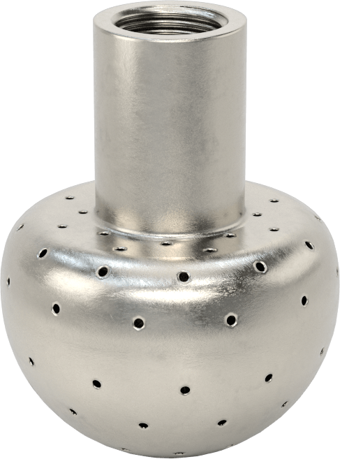 Tank Yıkama Nozulu, 316 Paslanmaz Çelik, 1/2 NPT Dişi, 20 PSI'da 40 gpm