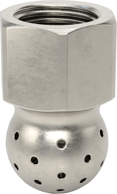 Tank Yıkama Nozulu, 303 Paslanmaz Çelik, 1/2 NPT Dişi, 20 PSI'da 20 gpm