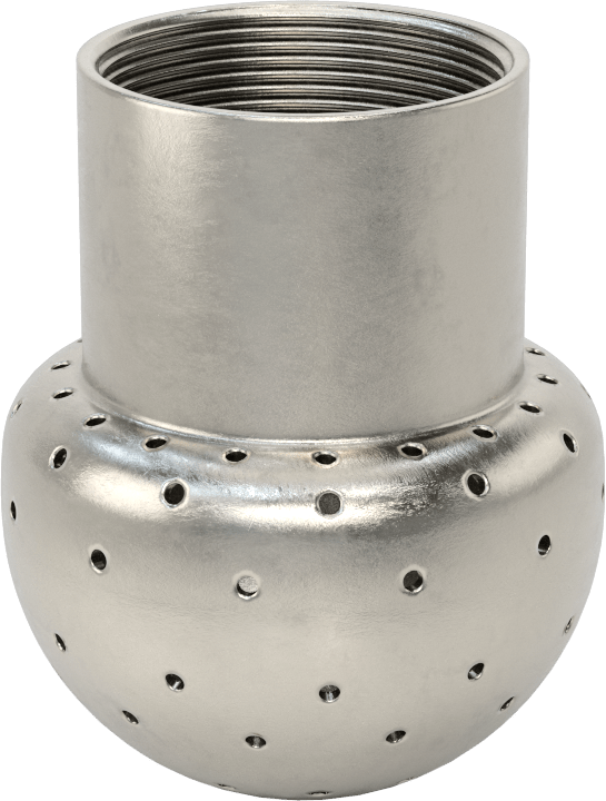 Tank Yıkama Nozulu, 316 Paslanmaz Çelik, 2 NPT Dişi, 20 PSI'da 147 gpm
