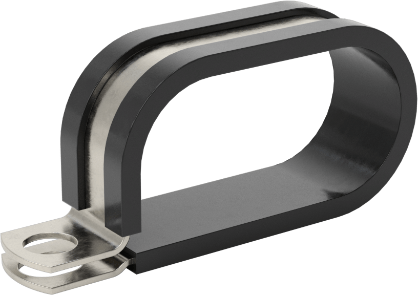 Titreşim Sönümleyici Döngü Kelepçesi, Çok Satırlı, 321 Paslanmaz Çelik, EPDM Yastıklı, 1-1/4" ID