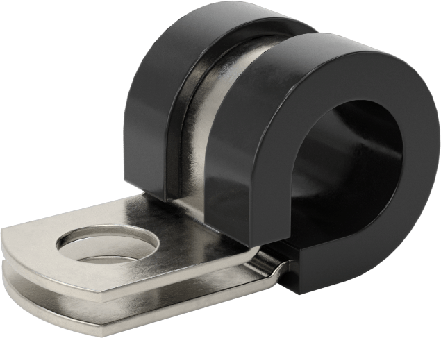 Titreşim Sönümleyici Döngü Kelepçesi, EPDM Yastıklı 304 Paslanmaz Çelik, 3/8" ID