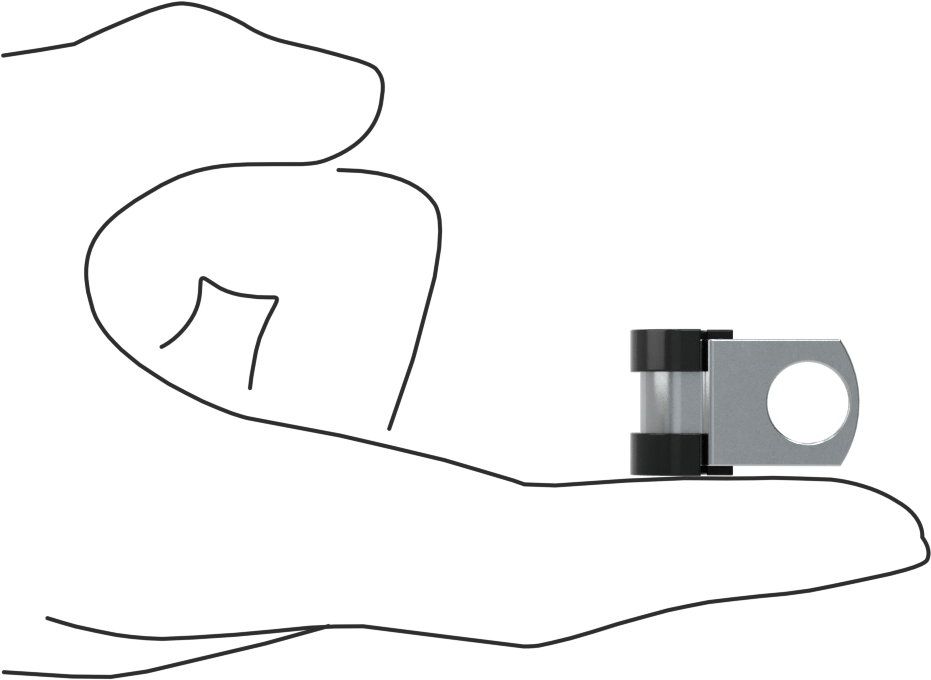 Titreşim Sönümleyici Döngü Kelepçesi, Çinko Kaplı Çelik, EPDM Yastık, 1/4" ID, 1-3/16" Uzunluk
