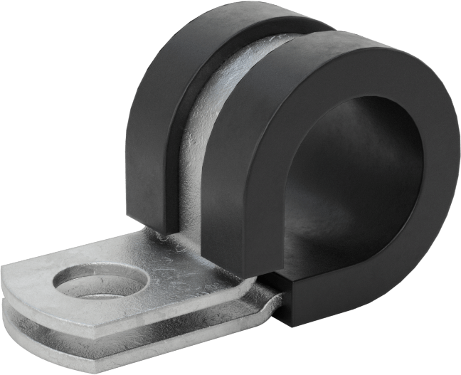 Titreşim Sönümleyici Döngü Kelepçesi, Galvanizli Çelik, EPDM Yastık, 1/2" ID, 1-5/16" Uzunluk
