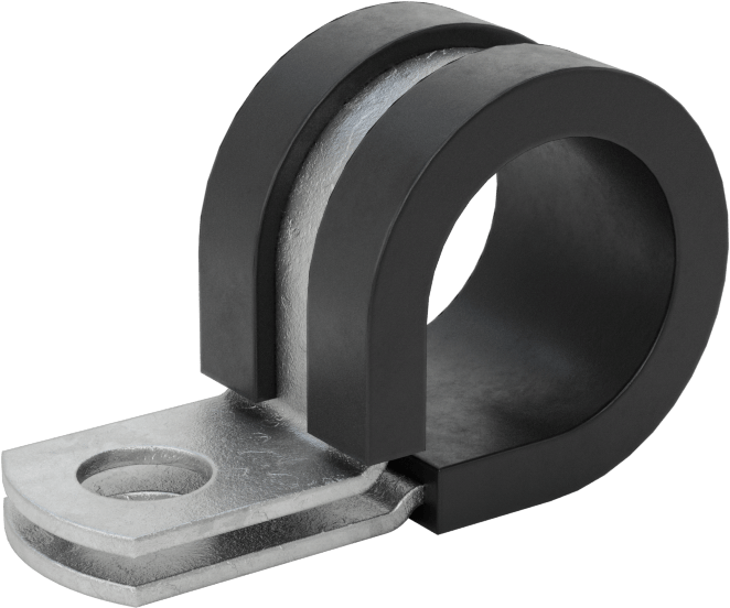 Titreşim Sönümleyici Döngü Kelepçesi, Galvanizli Çelik, EPDM Yastık, 5/8" ID, 1-1/2" Uzunluk
