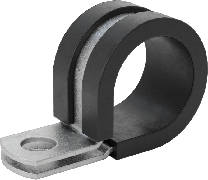 Titreşim Sönümleyici Döngü Kelepçesi, Galvanizli Çelik, EPDM Yastık, 3/4" ID, 1-5/8 inç Uzunluk