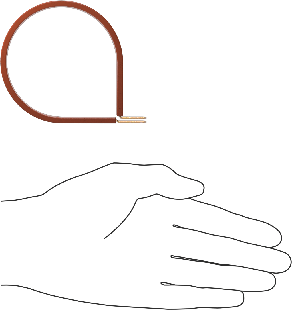 Titreşim Sönümleyici Döngü Kelepçesi, Çinko Kaplı Çelik, Silikon Yastık, 2-3/4" ID, 3-5/8" Uzunluk