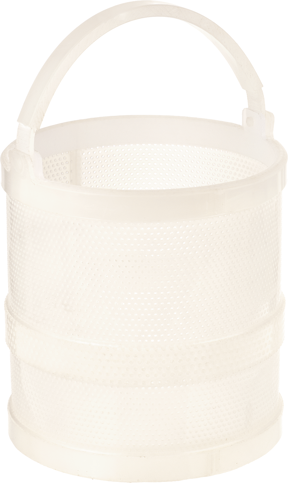 Asit Dirençli Plastik Yuvarlak Parça Sepeti, 12" Çap, 1/8" Çaplı Ağ Açıklığı