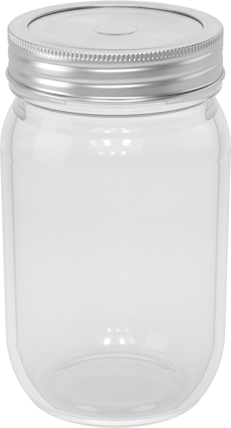 Vakumla Kapatılabilir Cam Kavanoz, 16 FL oz/475 ml Kapasite