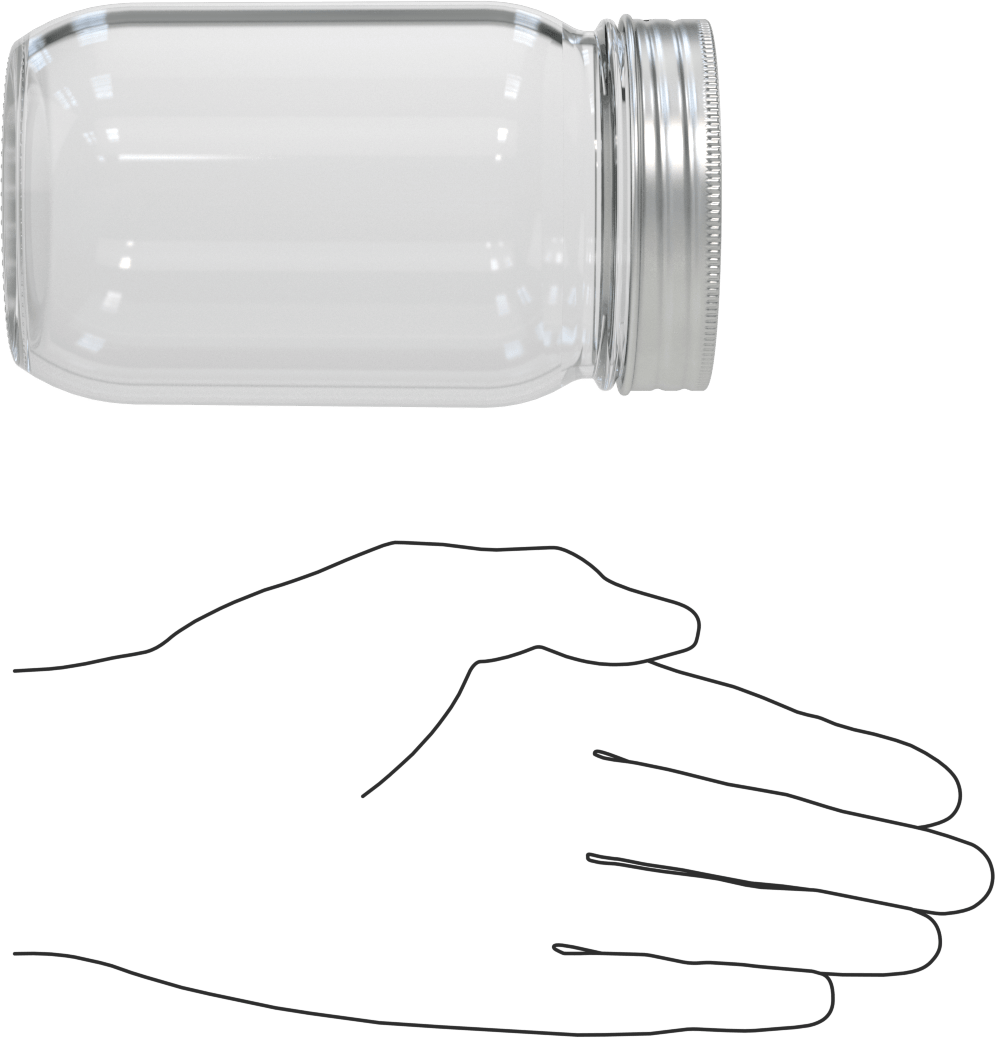 Vakumla Kapatılabilir Cam Kavanoz, 16 FL oz/475 ml Kapasite