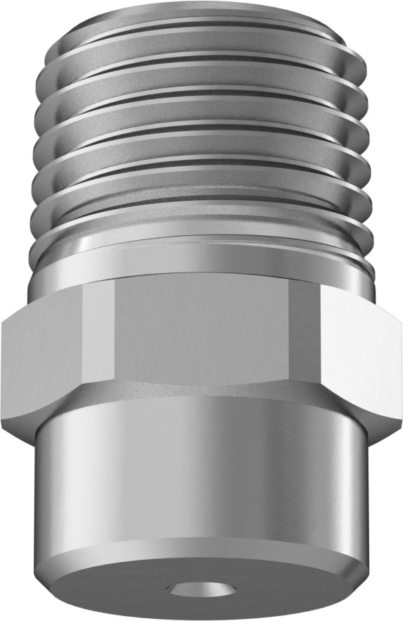 Yüksek Basınçlı Püskürtme Nozulu, Katı Akış, 416 Paslanmaz Çelik, 1/4 NPT Erkek, 0,82 gpm @ 300 PSI