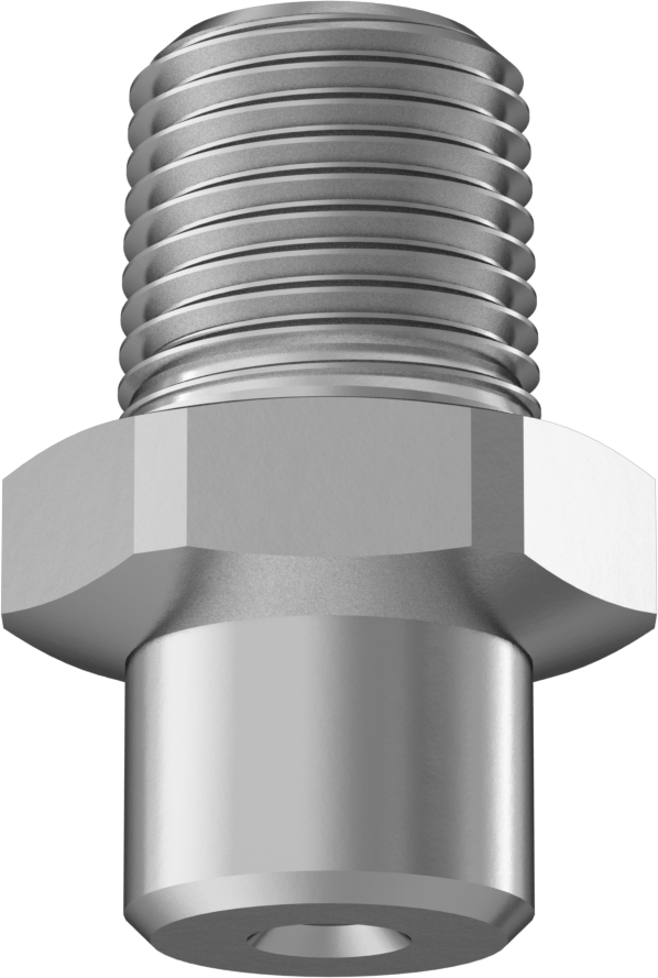 Yüksek Basınçlı Püskürtme Nozulu, Katı Akış, 416 Paslanmaz Çelik, 1/8 NPT Erkek, 2.7 gpm @ 300 PSI