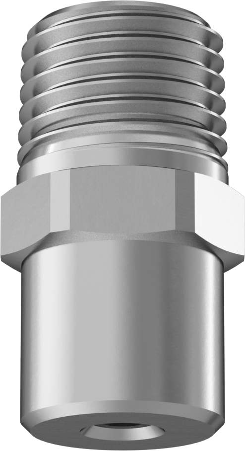 Yüksek Basınçlı Püskürtme Nozulu, Katı Akış, 416 Paslanmaz Çelik, 1/4 NPT Erkek, 5.5 gpm @ 300 PSI