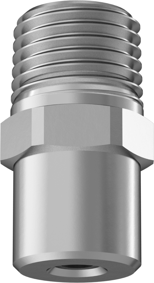 Yüksek Basınçlı Püskürtme Nozulu, Katı Akış, 416 Paslanmaz Çelik, 1/4 NPT Erkek, 8.2 gpm @ 300 PSI