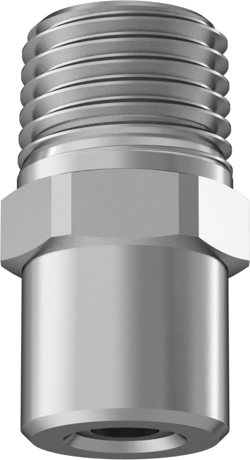 Yüksek Basınçlı Püskürtme Nozulu, Katı Akış, 416 Paslanmaz Çelik, 1/4 NPT Erkek, 13.7 GPM@300 PSI