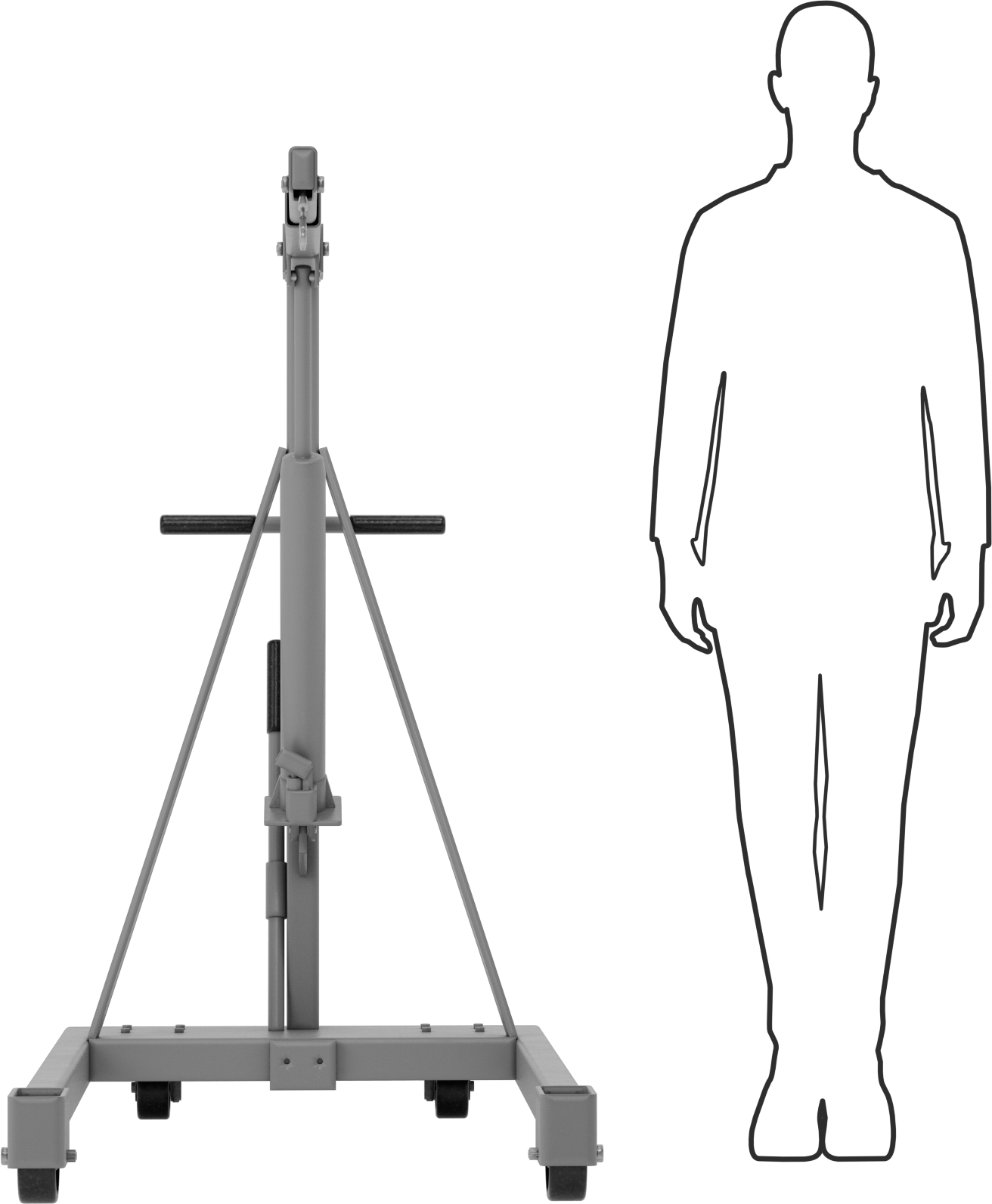 Hidrolik Vinç, 41“-54” Kol Uzunluğu, 1/4 Ton/500 lbs. Geri Çekilmiş Kol Kapasitesi