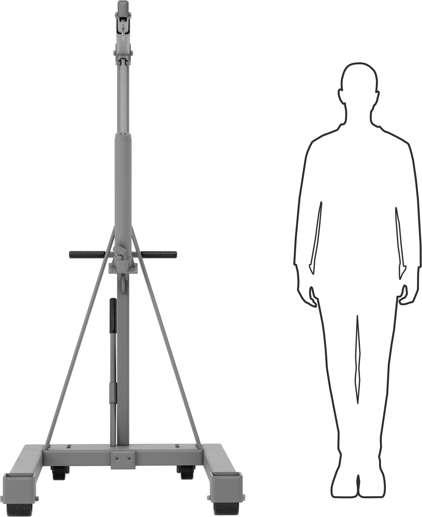 Hidrolik Vinç, 47“-59” Kol Uzunluğu, 1/2 Ton/1000 lbs. Geri Çekilmiş Kol Kapasitesi