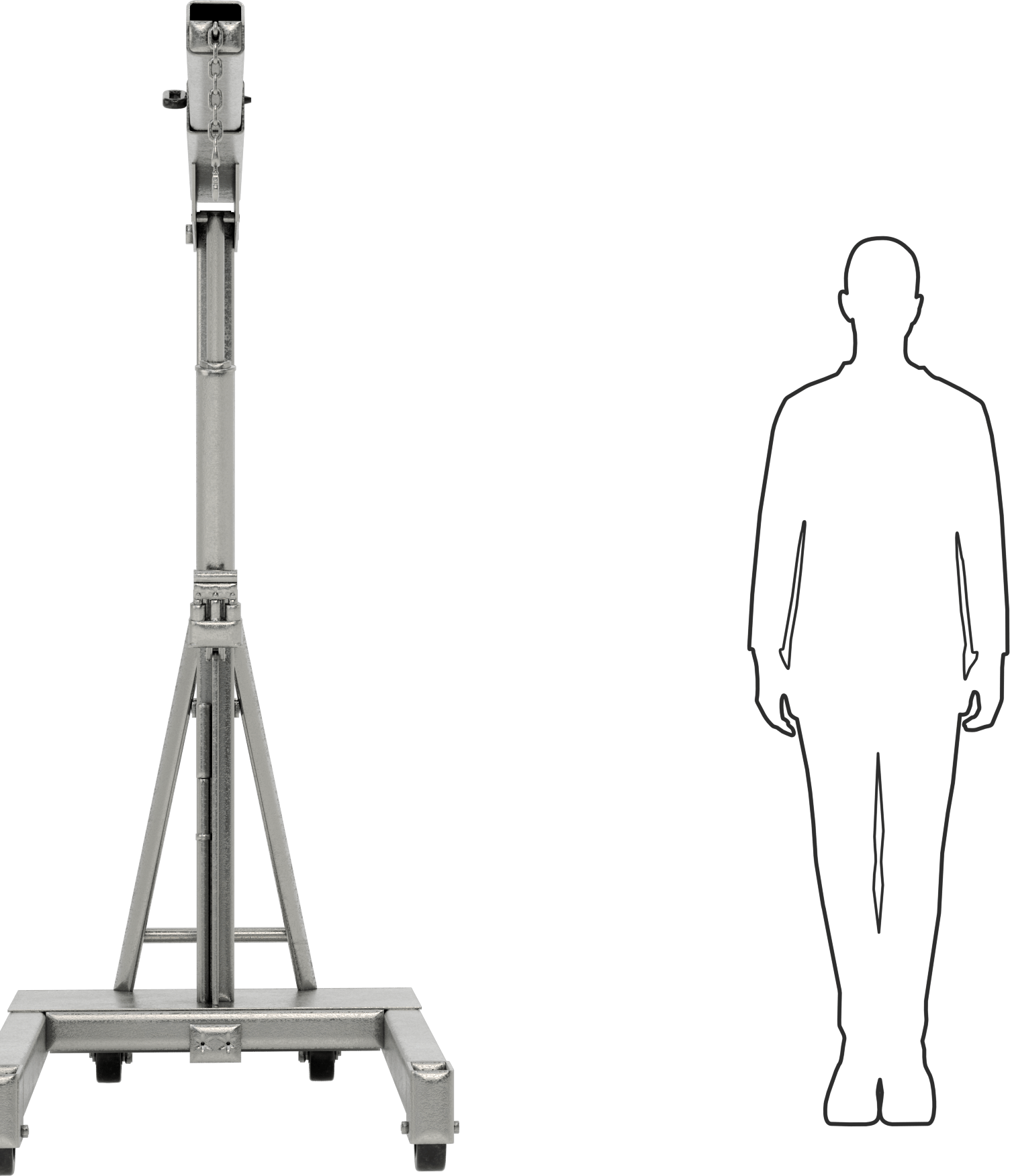 Hidrolik Vinç, 54“-95” Kol Uzunluğu, 1 Ton/2000 lbs. Geri Çekilmiş Kol Kapasitesi