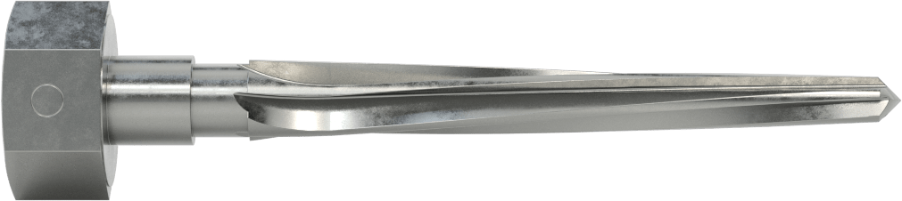 Delik Hizalama için Altıgen Şaftlı Rayba, 4 inç Uzunluklu Spiral Yiv, 0,5000“ x 0,2810” Rayba Çapı