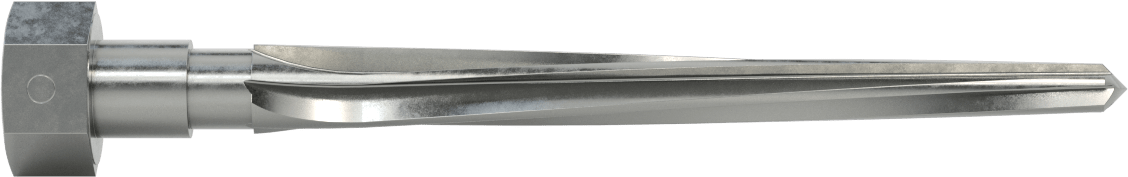 Delik Hizalama için Altıgen Şaftlı Rayba, 6-1/8" Uzunlukta Spiral Yiv, 0,6250“ x 0,3438” Rayba Çapı