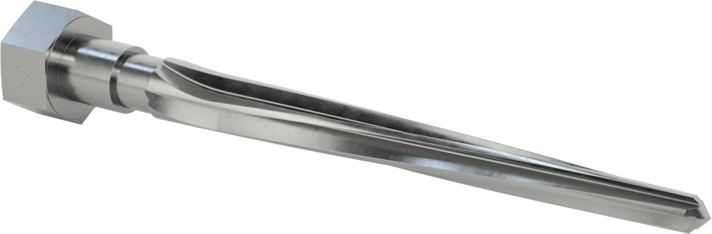 Delik Hizalama için Altıgen Şaftlı Rayba, 6-1/8" Uzunlukta Spiral Yiv, 0,6250“ x 0,3438” Rayba Çapı