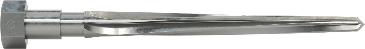 Delik Hizalama için Altıgen Şaftlı Rayba, 7-1/8" Uzunlukta Spiral Yiv, 0,6875“ x 0,3750” Rayba Çapı