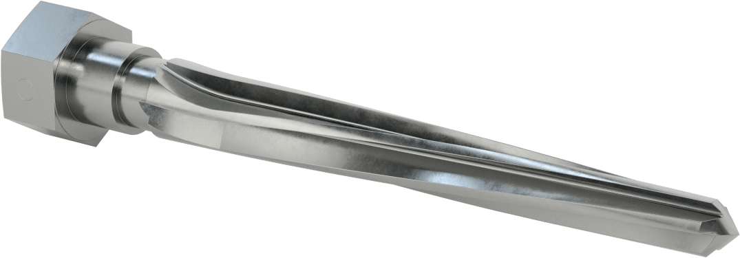 Delik Hizalama için Altıgen Şaftlı Rayba, 7-3/8" Uzunlukta Spiral Yiv, 0,9375“ x 0,5938” Çap, Mıknatıslı