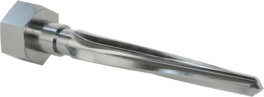 Delik Hizalama için Altıgen Şaftlı Rayba, 4 inç Uzunluklu Spiral Yiv, 0,5625“ x 0,3438” Çap, Güçlü Tutuş