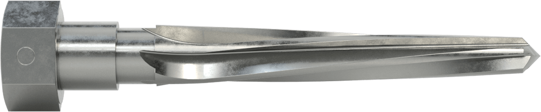 Delik Hizalama için Altıgen Şaftlı Rayba, 5 inç Uzun Spiral Yiv, 0,8125“ x 0,4688” Çap, Güçlü Tutuş