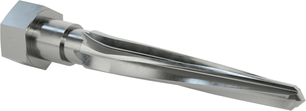 Delik Hizalama için Altıgen Şaftlı Rayba, 5 inç Uzun Spiral Yiv, 0,8125“ x 0,4688” Çap, Güçlü Tutuş