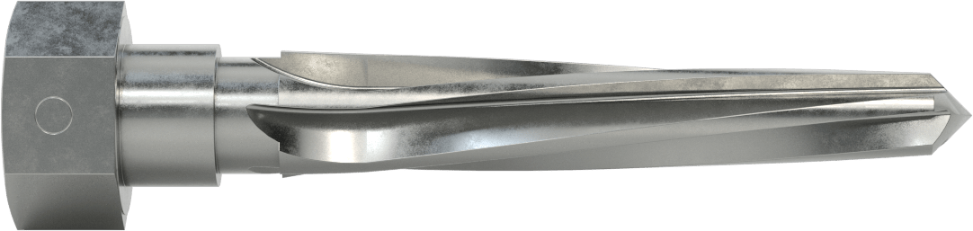Delik Hizalama için Altıgen Şaftlı Rayba, 5 inç Uzun Spiral Yiv, 0,9375“ x 0,5938” Çap, Güçlü Tutuş
