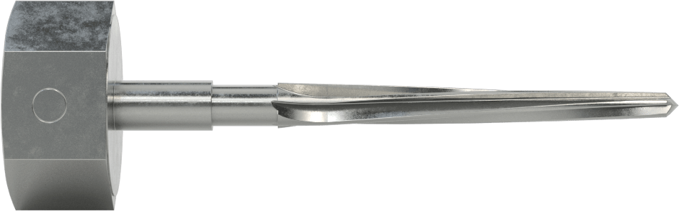 Delik Hizalama için Altıgen Şaftlı Rayba, 2-3/4" Uzunlukta Spiral Yiv, 0,3125“ x 0,1719” Rayba Çapı
