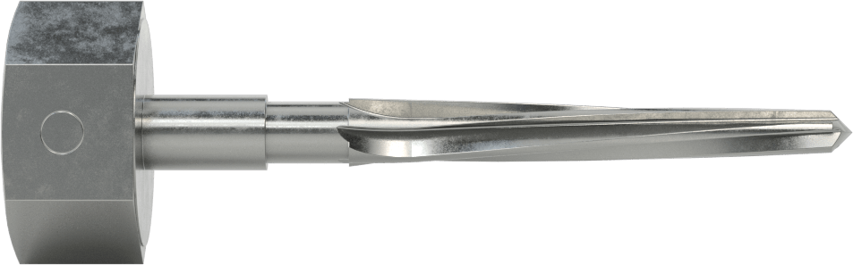 Delik Hizalama için Altıgen Şaftlı Rayba, 2-3/4" Uzunlukta Spiral Yiv, 0,3750 inç x 0,2344 inç Rayba Çapı