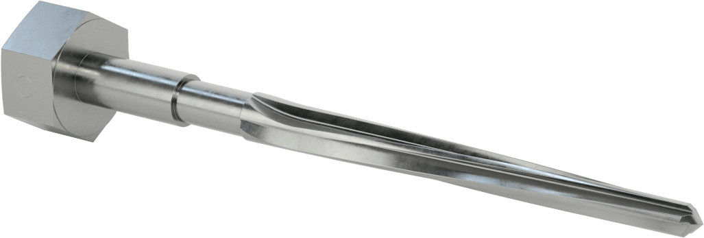 Delik Hizalama için Altıgen Şaftlı Rayba, 5-1/8" Uzunluklu Spiral Yiv, 0,5000“ x 0,3125” Rayba Çapı