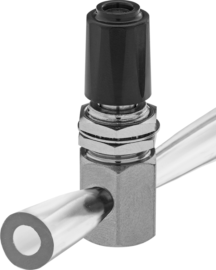 Panele Monte Temassız Akış Ayar Valfi, 1/4" Boru Dış Çapı için