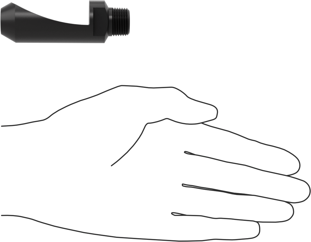 Yüksek Darbe Dayanımlı Saptırmalı Düz Püskürtme Nozulu, PVC Plastik, 3/8 NPT Erkek, 7 gpm @ 20 PSI