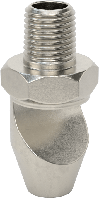 Yüksek Darbe Dayanımlı Saptırmalı Düz Püskürtme Nozulu, 303 Paslanmaz Çelik, 1/4 NPT Erkek, 2.8 gpm @ 20 PSI