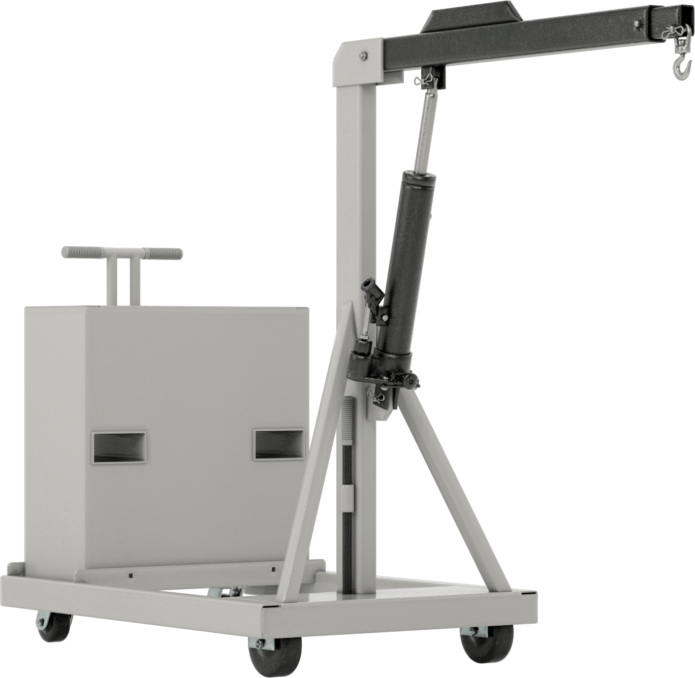 Yakın Kaldırma Hidrolik Vinç, 44“ ila 62” Kol Uzunluğu, 500 lbs. Geri Çekilmiş Kol Kapasitesi
